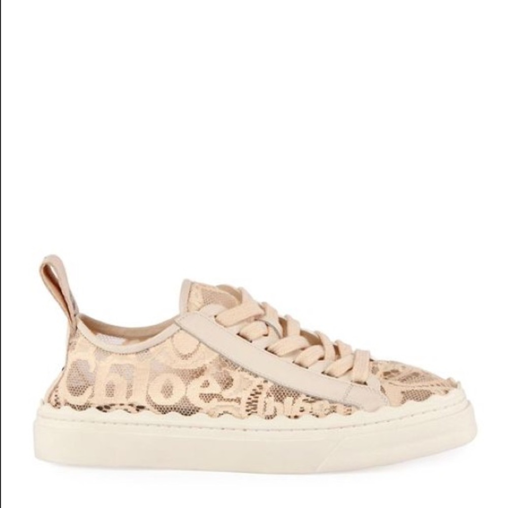Brand NEW! Chloe Lauren logo lace  sneakers